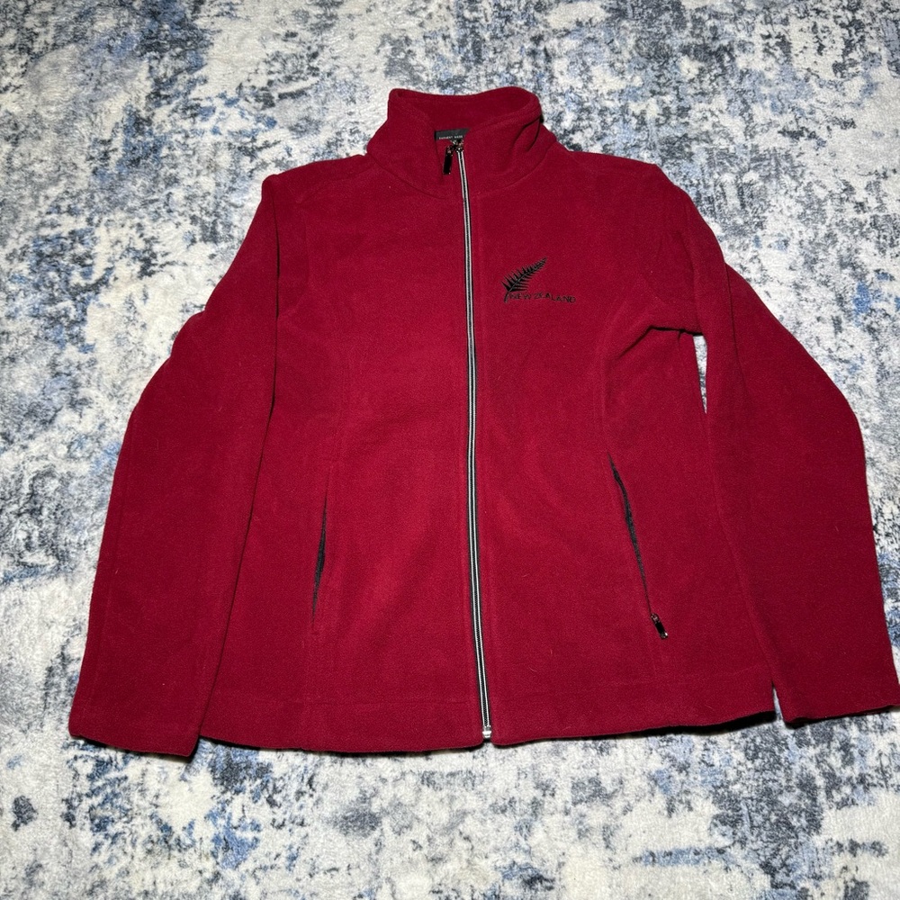 Wild Kiwi New Zealand Women's Fleece Full Zip Jacket Red Size S